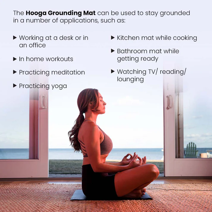 Grounding Mat for better health. This mat connects you to the Earth’s natural energy, promoting reduced inflammation, improved sleep quality, and enhanced overall well-being. Made from eco-friendly materials, it ensures a safe and effective grounding experience.